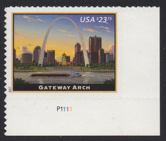 # 5157 (2017) Gateway Arch - Plt sgl, LR #P1111, MNH