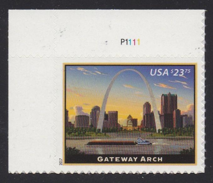 # 5157 (2017) Gateway Arch - Plt sgl, UL #P1111, MNH