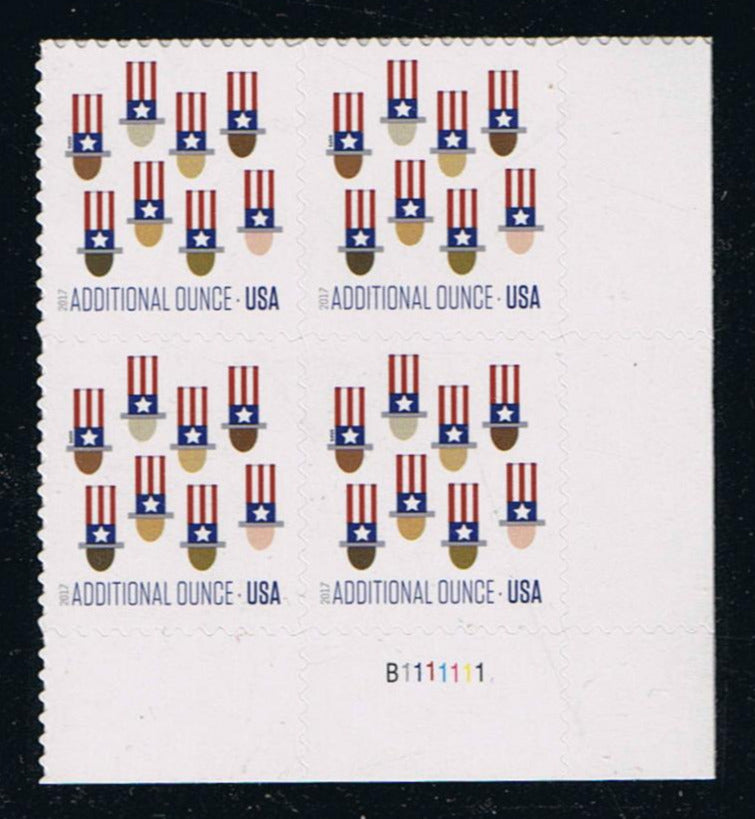 # 5174 (2017) Uncle Sam's Hat - PB, LR #B1111111, MNH