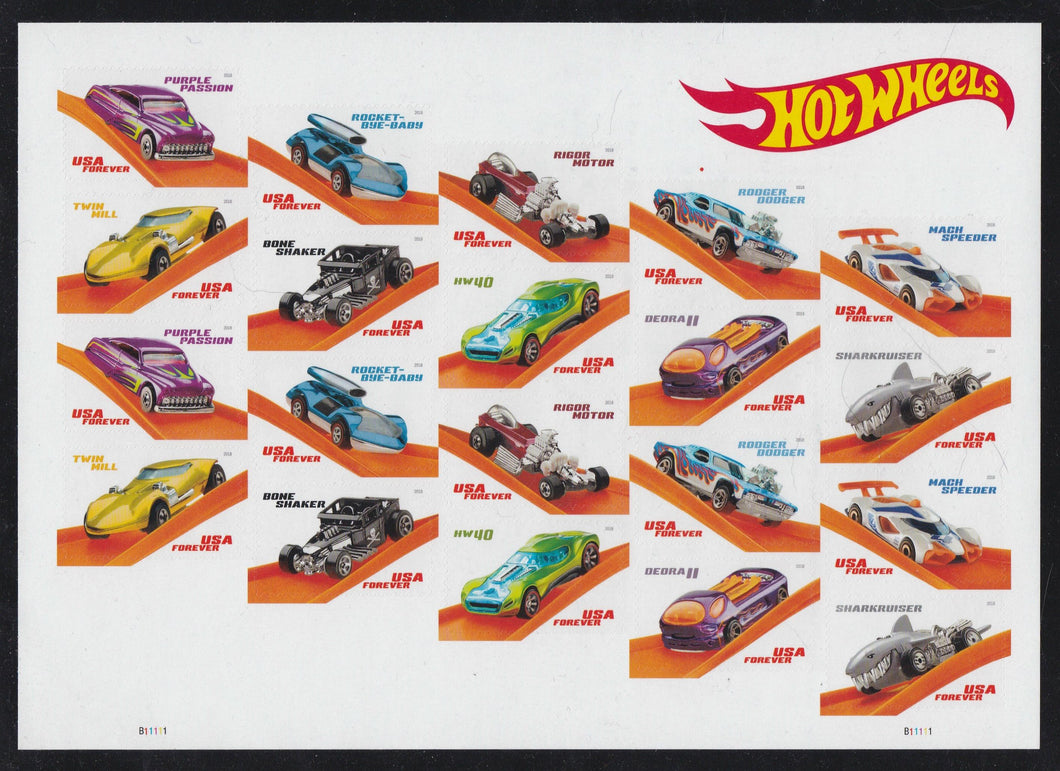 # 5321-30 (2018) Hot Wheels - Pane, MNH