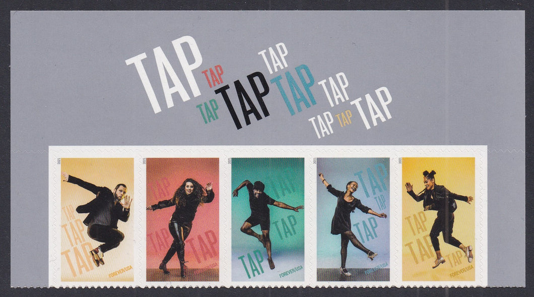 # 5609-13 (2021) Tap Dance - Strip/5, Top mgn, MNH