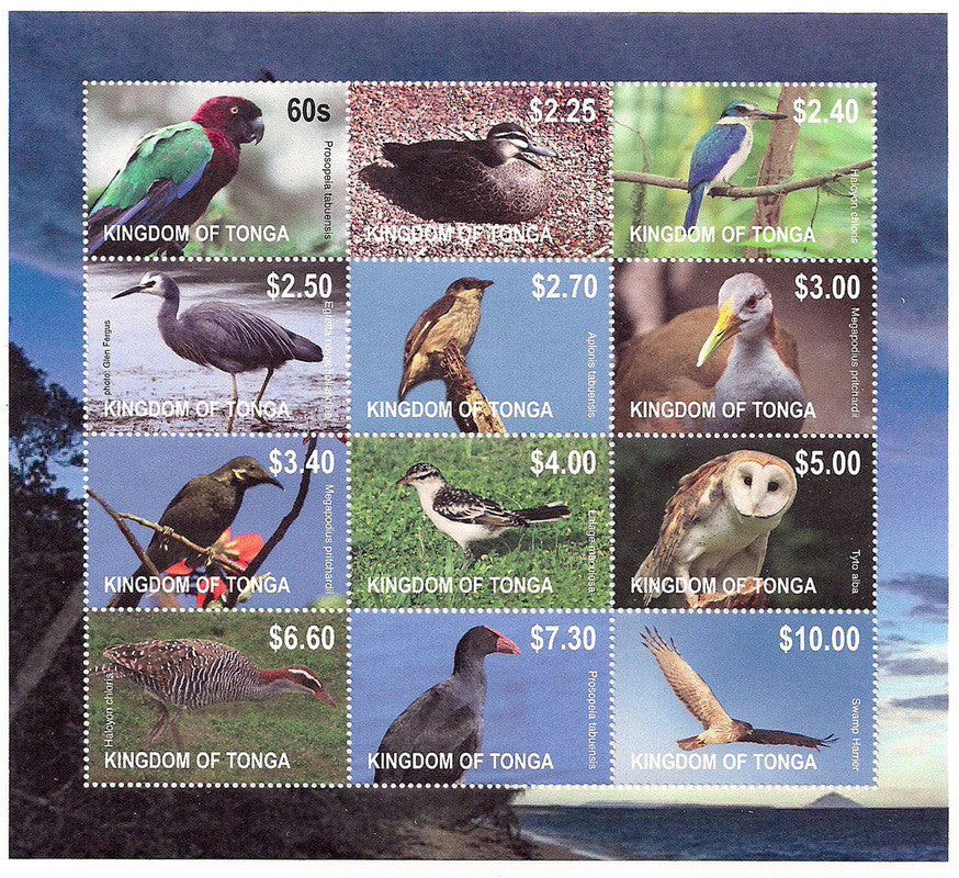 Tonga # 1170 (2012) Birds Definitive Issue Sheetlet