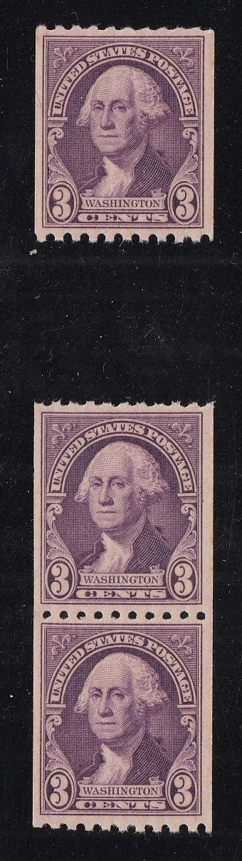 722 (1932) Washington - Coil sgl & pr, VF/XF, MNH
