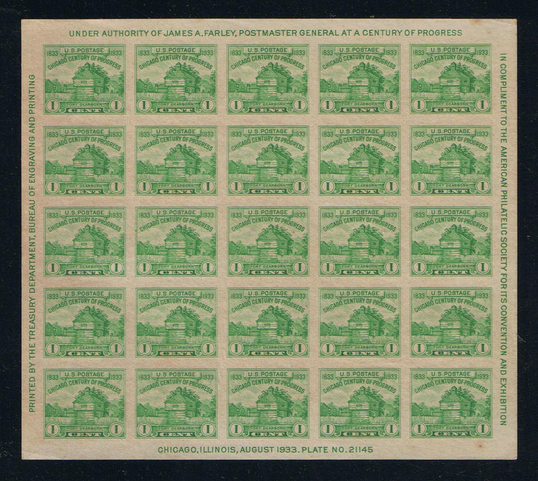 # 730 (1933) APS Souvenir Sheet - NGAI