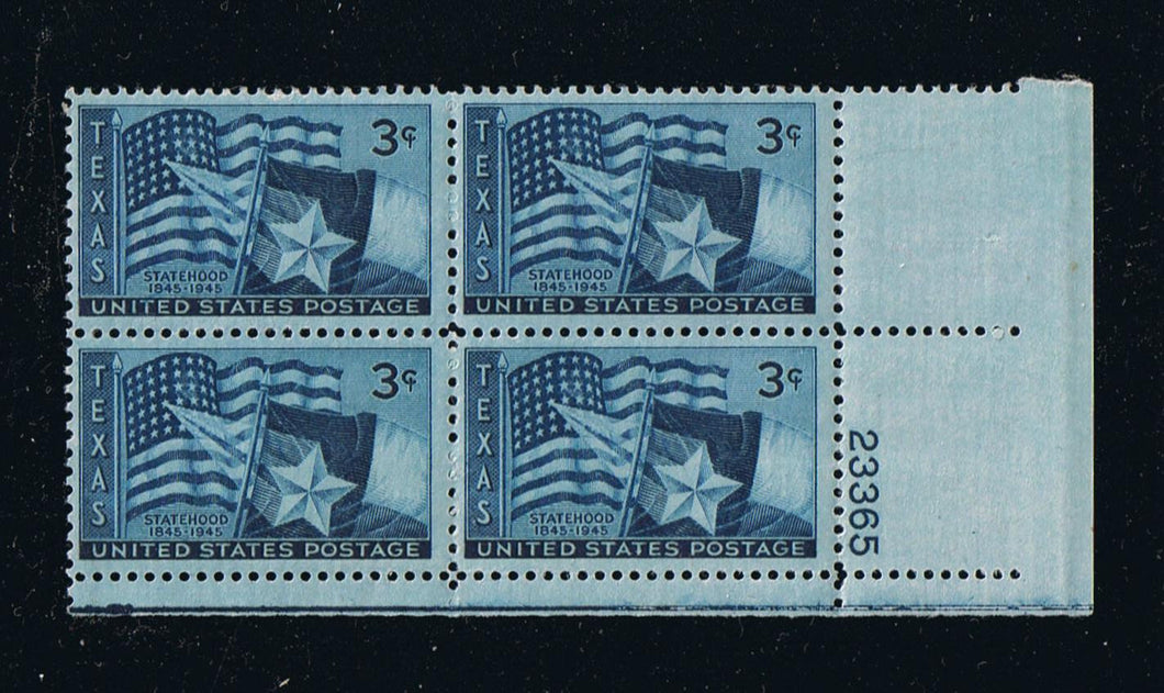 # 938 (1945) Texas Statehood - PB, LR #23365, MNH