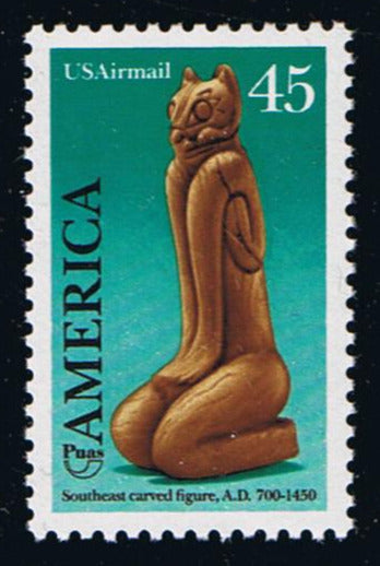 # C121 (1989) Carved Figure - Sgl, MNH