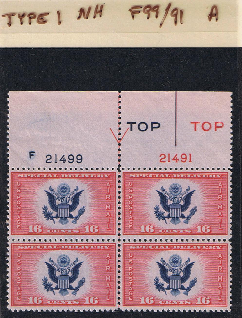 # CE2 Airmail Special Delivery - Type 1 PB - F21499/21491
