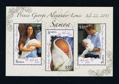 Samoa # 1159 (2013) Birth of Prince George – William & Kate’s Royal Baby SS