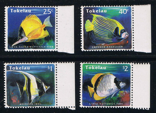 Tokelau # 208-211 (1995) Fish - Sgls, Set/4, MNH
