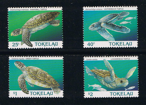 Tokelau # 217-220 (1995) Turtles - Sgls, Set/4, MNH
