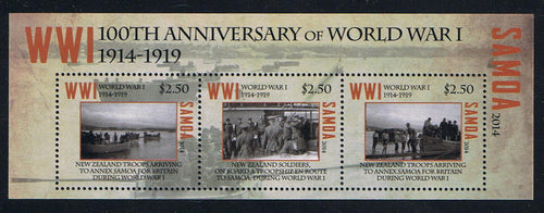 Samoa # 1195 (2014) World War I Anniversary Souvenir Sheet
