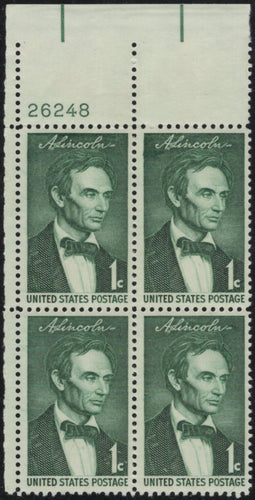 # 1113 (1959) Lincoln - PB, UL #26248, MNH