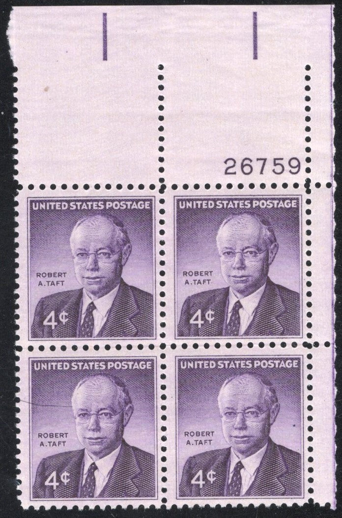 # 1161 (1960) Taft - PB, UR #26759, MNH