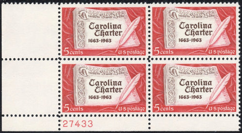# 1230 (1963) Carolina Charter - PB, LL #27433, MNH