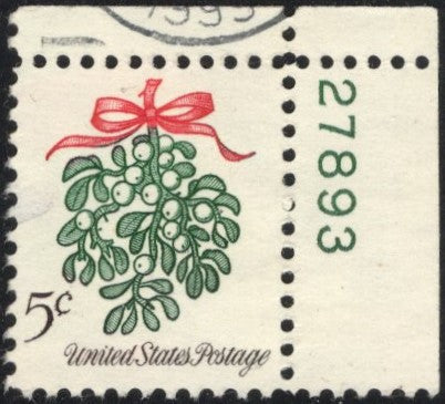 # 1255 (1964) Christmas - Plt sgl, UR #27893, Used