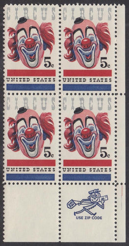 # 1309 (1966) Circus - Mr. Zip BK/4, LR, MNH