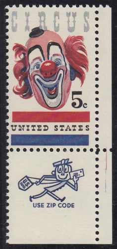 # 1309 (1966) Circus - Mr. Zip sgl, LR, MNH