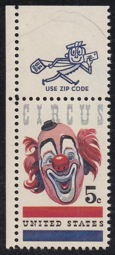 # 1309 (1966) Circus - Mr. Zip sgl, UL, MNH