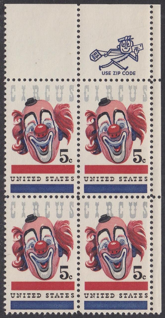 # 1309 (1966) Circus - Mr. Zip BK/4, UR, MNH