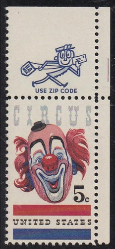 # 1309 (1966) Circus - Mr. Zip sgl, UR, MNH