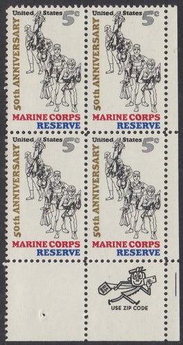 # 1315 (1966) USMC Reserve, Not tagged - Mr. Zip BK/4, LR, MNH