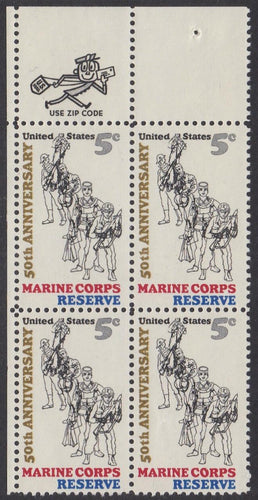 # 1315 (1966) USMC Reserve, Not tagged - Mr. Zip BK/4, UL, MNH