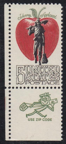 # 1317 (1966) Appleseed, Not tagged - Mr. Zip sgl, LL, MNH