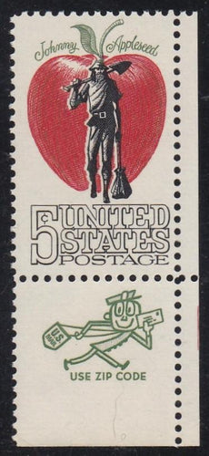 # 1317 (1966) Appleseed, Not tagged - Mr. Zip sgl, LR, MNH