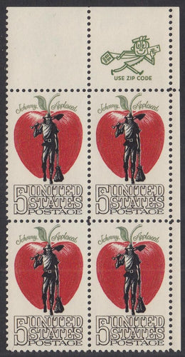 # 1317 (1966) Appleseed, Not tagged - Mr. Zip BK/4, UR, MNH