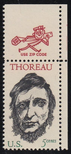 # 1327 (1967) Thoreau - Mr. Zip, Sgl, UR, MNH
