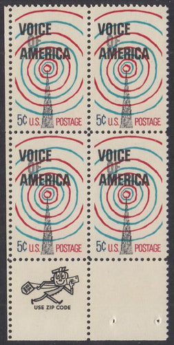 # 1329 (1967) Voice of America - Mr. Zip, BK/4, LL, MNH