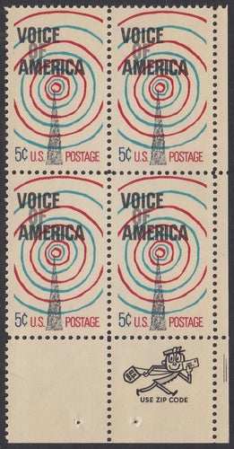 # 1329 (1967) Voice of America - Mr. Zip, BK/4, LR, MNH