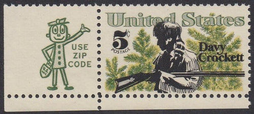 # 1330 (1967) Crockett - Mr. Zip, Sgl, LL, MNH