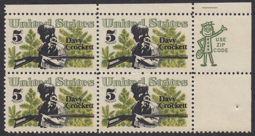 # 1330 (1967) Crockett - Mr. Zip, BK/4, UR, MNH