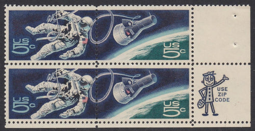# 1331-32 (1967) Gemini - Mr. Zip, BK/4, LR, MNH