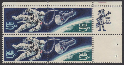 # 1331-32 (1967) Gemini - Mr. Zip, BK/4, UR, MNH