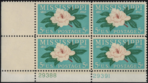 # 1337 (1967) Mississippi - PB, LL #29391/29388, MNH