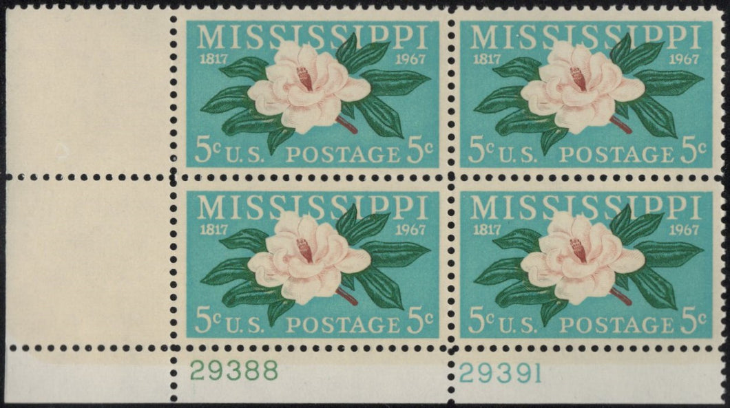# 1337 (1967) Mississippi - PB, LL #29391/29388, MNH
