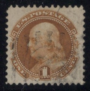 # 133 (1880) Franklin, soft paper - Sgl, XF Used, sealed tear