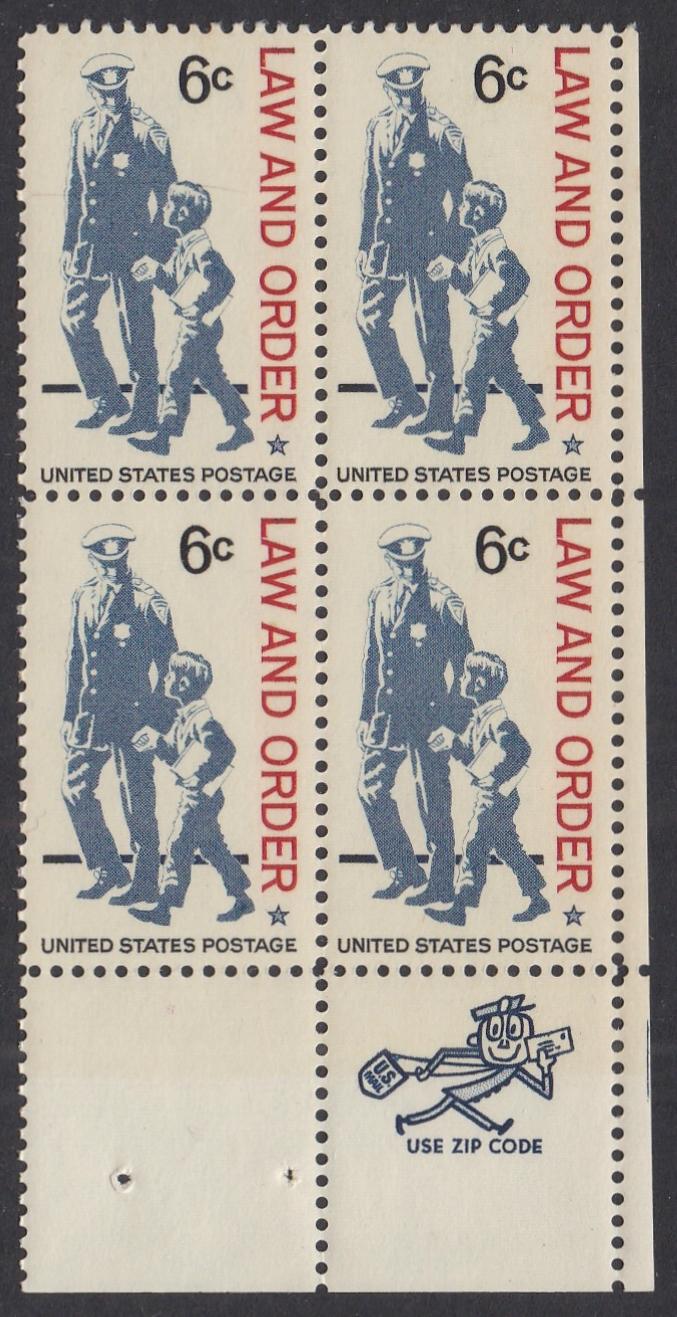 # 1343 (1968) Law & Order - Mr. Zip, BK/4, LR, MNH