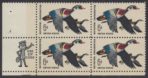 # 1362 (1968) Ducks - Mr. Zip, BK/4, LL, MNH