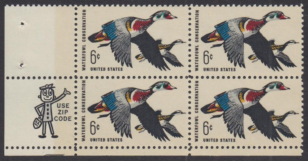 # 1362 (1968) Ducks - Mr. Zip, BK/4, LL, MNH
