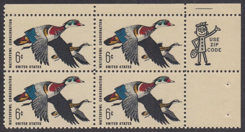 # 1362 (1968) Ducks - Mr. Zip, BK/4, UR, MNH