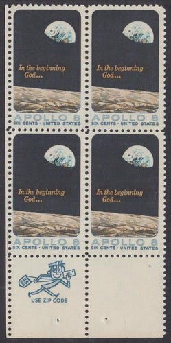 # 1371 (1969) Apollo 8 - Mr. Zip, BK/4, LL, MNH