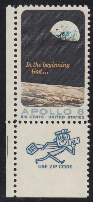 # 1371 (1969) Apollo 8 - Mr. Zip, Sgl, LL, MNH