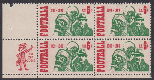 # 1382 (1969) Football - Mr. Zip, BK/4, LL, MNH