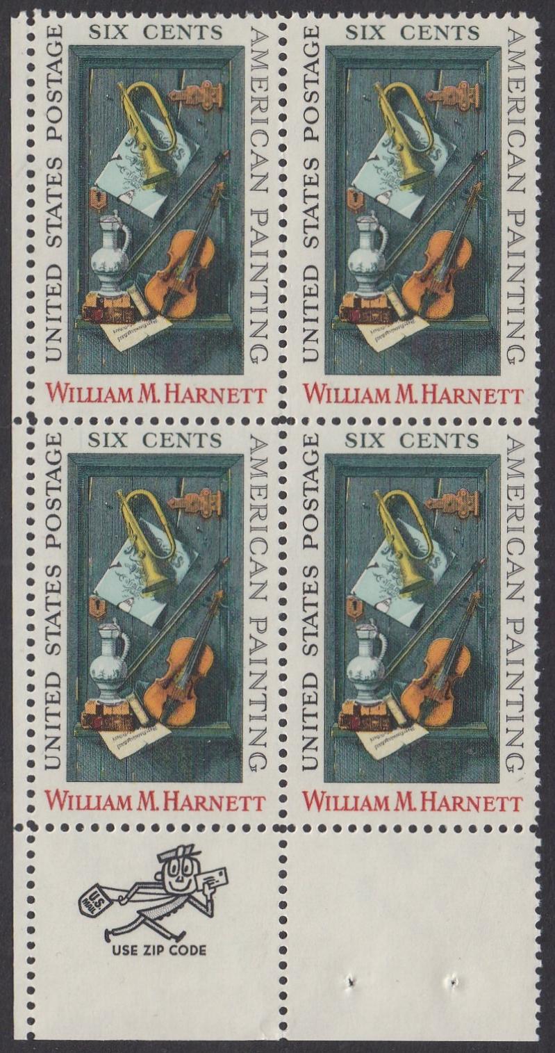 # 1386 (1969) Harnett - Mr. Zip, BK/4, LL, MNH