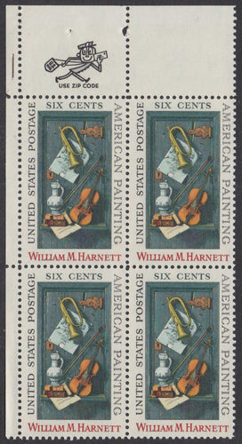# 1386 (1969) Harnett - Mr. Zip, BK/4, UL, MNH