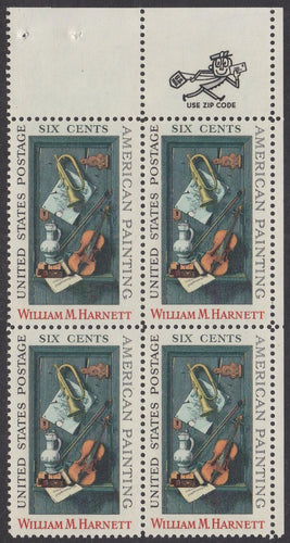 # 1386 (1969) Harnett - Mr. Zip, BK/4, UR, MNH