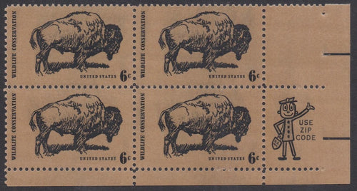 # 1392 (1970) Buffalo - Mr. Zip, BK/4, LR, MNH